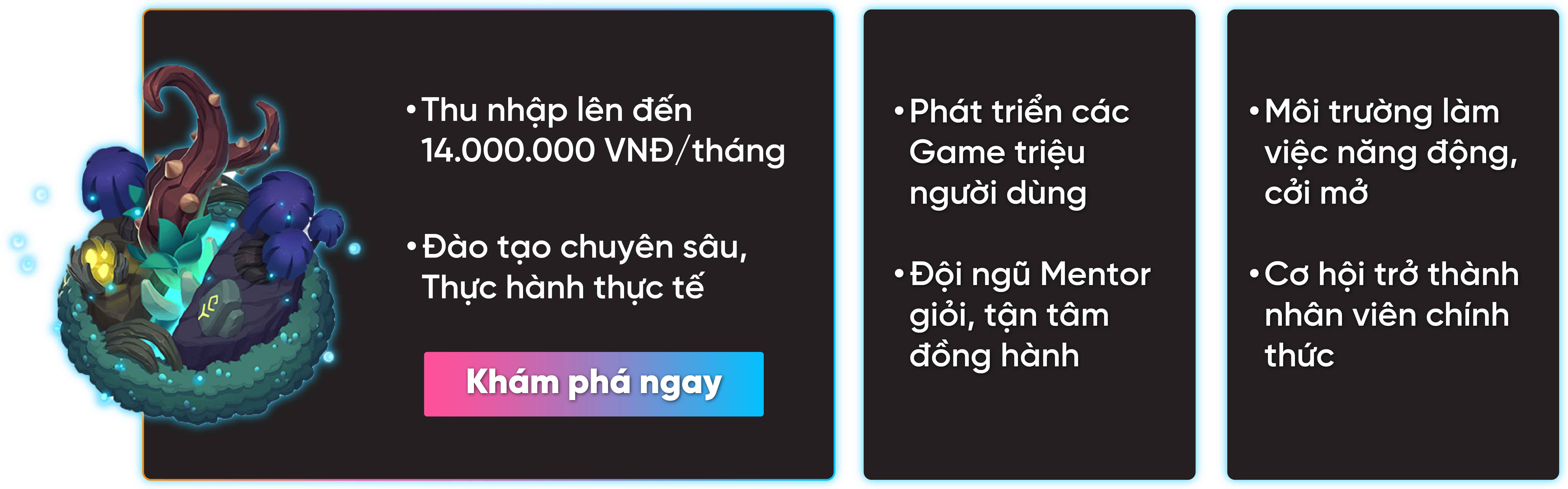 quyen loi game development fresher 2024